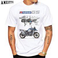 GS Adventure style Drive The Classic Motorcycle R 1250 GS Print T-Shirt Summer Men Short Sleeve White Casual Tops Boy Tees