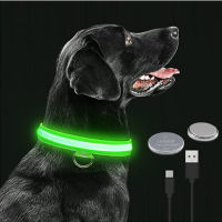 LED เรืองแสงปลอกคอสุนัขปรับกระพริบ Rechargea Luminous Collar Night Anti-Lost Dog Light HarnessFor Small Dog Products