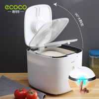 ECOCO Rice Storage Box ถังข้าวสาร ถังเก็บเม็ดข้าวสาร หมุนเพื่อตวงข้าวครั้งละ 150 g. เก็บกลิ่น ใช้งานง่าย ความจุ 10 Kg.