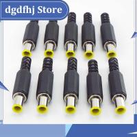 Dgdfhj Shop 10pcs 6.5mmx4.4mm DC male Power Connector plug Adapter with 1.3mm Pin connector Power Plug Male Welding Audio DIY