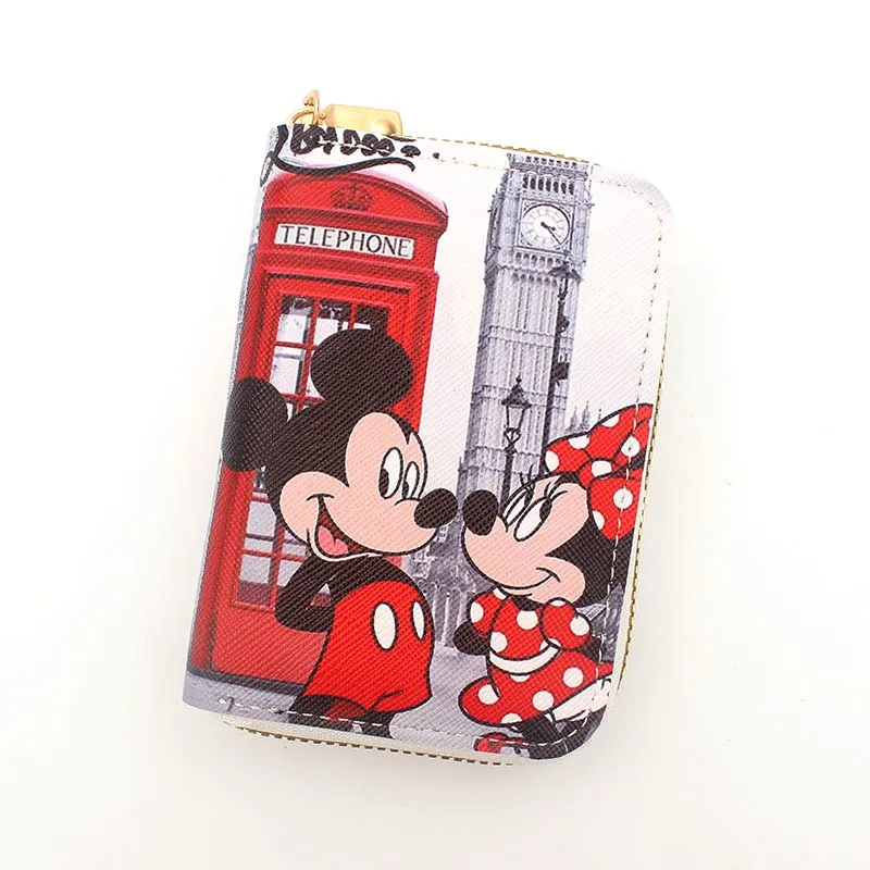 Disney Mickey Mouse Minnie Girls Organ Card Bag PU Wallet Cute