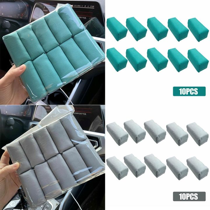 hot-dt-10pcs-car-detailing-suede-sponge-applicator-use-with-blue-gray-new-density-sponge-soft