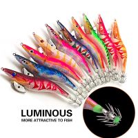 10pcs/Bag Squid Jigs 2.5/3.0/3.5 Hard Shrimp Artificial Bait Sinker Fishing Lead Cuttlefish 3d Eyes