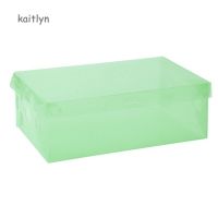 Kaitlyn~Candy Color Clear Plastic Shoebox Lady Stackable Shoes Storage Box Drawer Unit