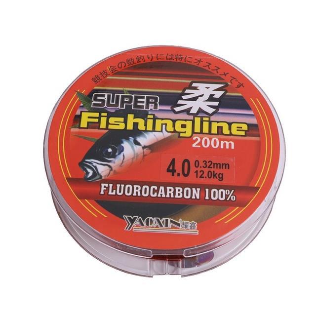 เบ็ดตกปลา100-200-300-500เมตร-สายที่แข็งแรงมากตกปลา100ไนล่อนโปร่งใสไม่ตกปลาแบบ-fluorocarbon-ต่อสู้กับเส้นใยที่ไม่ใช่ผ้าลินินหลายเส้นสีแดง