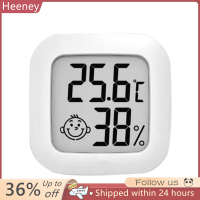 ? Heeney LCD Digital THERMOMETER Hygrometer ภายในห้องความชื้นอุณหภูมิอิเล็กทรอนิกส์มิเตอร์เซ็นเซอร์วัดสภาพอากาศสถานีสำหรับบ้าน