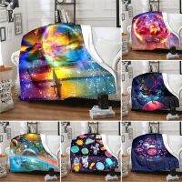 New Style Beautiful Planet Flannel Throw Blanket 3D Printing Cosmic Planet Warm Blankets for Beds Kids Adult Decorative King Queen Size