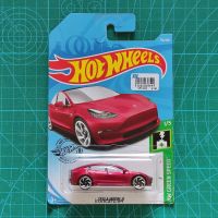 โมเดลรถ hotwheels รุ่น tesla model 3 สีแดง หายาก