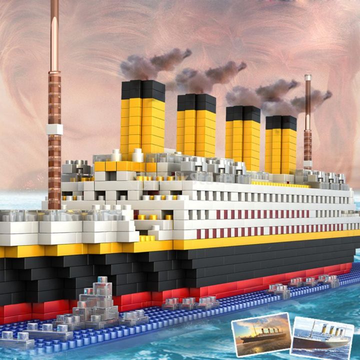 ของเล่นบล็อกก่อสร้าง-titanic-1860-ชิ้น