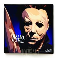 Michael Myers #1 ไมเคิล เมเยอร์ Halloween ฮาโลวีน ภาพยนตร์สยองขวัญ รูปภาพ​ติด​ผนัง​ pop art พร้อมกรอบและที่แขวน กรอบรูป​​ ของขวัญ​​ รูปภาพ