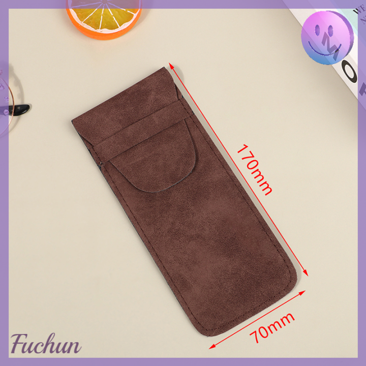fuchun-กระเป๋าใส่ปากกาหนังแท้วินเทจสำหรับผู้หญิง-กระเป๋าที่เก็บเครื่องเขียนขนาดเล็กกระเป๋าสำหรับเด็กนักเรียนสำนักงานนักธุรกิจผู้ชายการเดินทางของกระเป๋าดินสอ