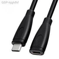 Hjghfhf 0.5-2M สายต่อ Type-C ตัวผู้ไปคอนเนคเตอร์ตัวเมียข้อมูลตัวขยาย USB สำหรับแล็ปท็อปแท็บเล็ต