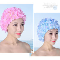 3D Flower Swim Pool Hat Breathable Water Sports Hat Soft Long Hair Swimming Bath Cap Ear Protection Comfortable Pool AccesoriesTH