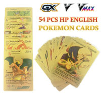 Newest Pcs Pokemon Metal Cards HP Gold Silver Foil GX V VMAX Pikachu Charizard Card Game Collection Kids Birthday Gift