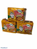 SAMYANG Buldak Curry,ซัมยัง มาม่าเกาหลี 韩国面条 รส แกงกระหรี่ 140g แพคสีทอง 1SETCOMBO/จำนวน 3 แพคใหญ่/บรรจุจำนวน 15 ซอง ราคาพิเศษ สินค้าพร้อมส่ง