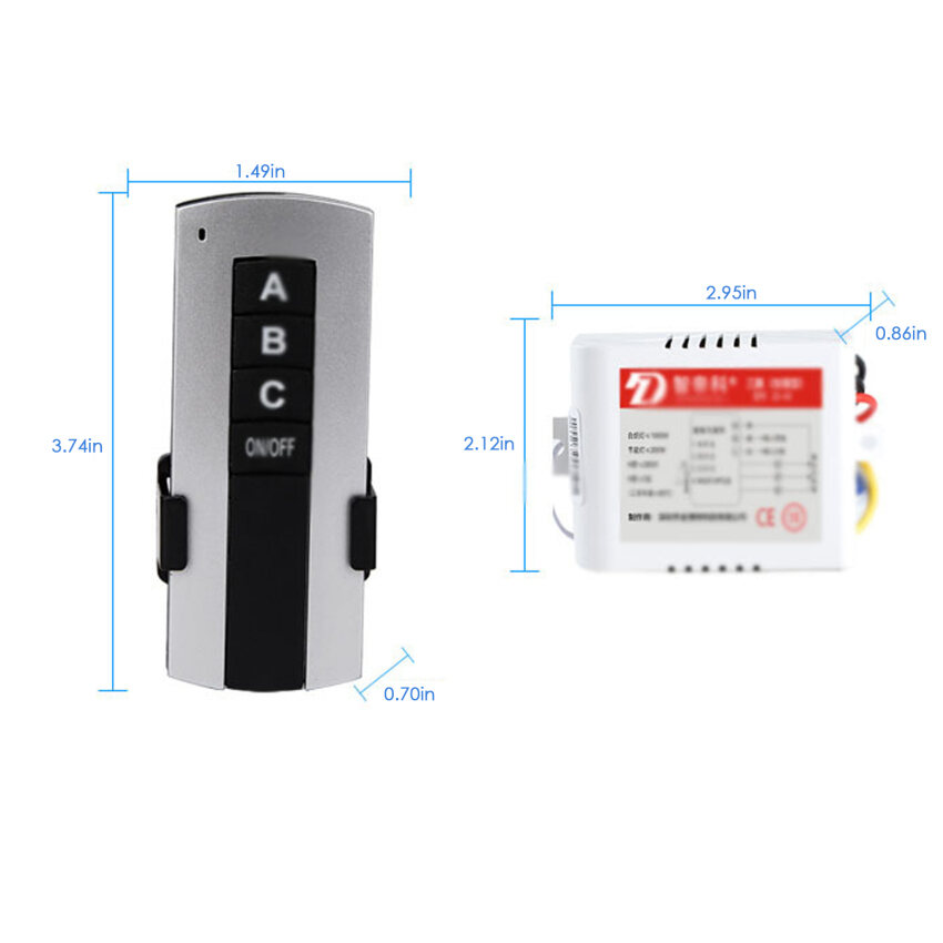 1/2/3 Channel Switch ON/OFF 110/220V Wireless Remote Control Switch Receiver Transmitter for Lamp Light Electrical Equipments