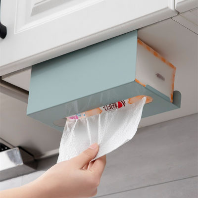 Kitchen Tissue Holder Toilet Paper Holder Cabinet Tissue Hanging Shelf Iron Tissue Box Paper Drawer Rack Kitchen Accessories New
