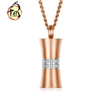 [COD] Titanium Curved Bottle Matt Brushed Gold Perfume Pendant Factory Outlet