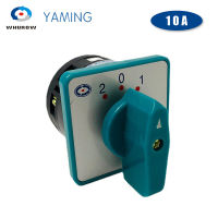 Yaming Electric Cam Switch Silver Contact 3ตำแหน่ง1 Pole Level Rotary Changeover Switches 5A สีเขียว6ขั้ว LW6-1