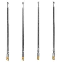 4X Replacement 60cm 4 Sections Telescopic Antenna Aerial for Radio TV