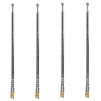 4X Replacement 60cm 4 Sections Telescopic Antenna Aerial for Radio TV