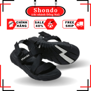 SALE Giày Sandals Nam Nữ SHONDO F6 Sport - F6S301 - Màu đen