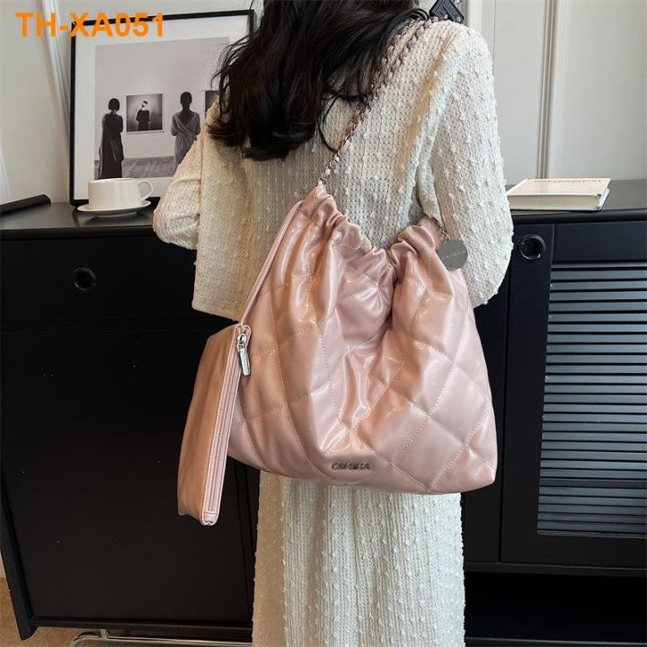 2023-ใหม่กระเป๋าผู้หญิงความจุขนาดใหญ่ขนาดเล็ก-xiangling-ตารางโซ่ถุงขยะกระเป๋าคนจรจัดกระเป๋าสะพายสีเงินกระเป๋า-messenger