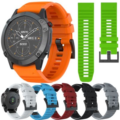 gdfhfj Silicone watchband 26mm strap replace For Garmin Fenix 5X 5X Plus smart bracelet Adjustable wristband For Garmin Fenix 6X 6X Pro