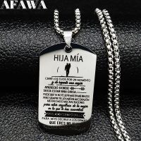 HIJA MIA Stainless Steel Necklaces Pendants for Women Jewelry collar para mi hija Father 39;s Day Gifts N851S01