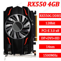 RX 550 4GB การ์ดคอมพิวเตอร์กราฟิกการ์ด GDDR5 128bit PCI-E 3.0 8X HD DP DVI RX550 GAMING กราฟิกการ์ดการ์ด