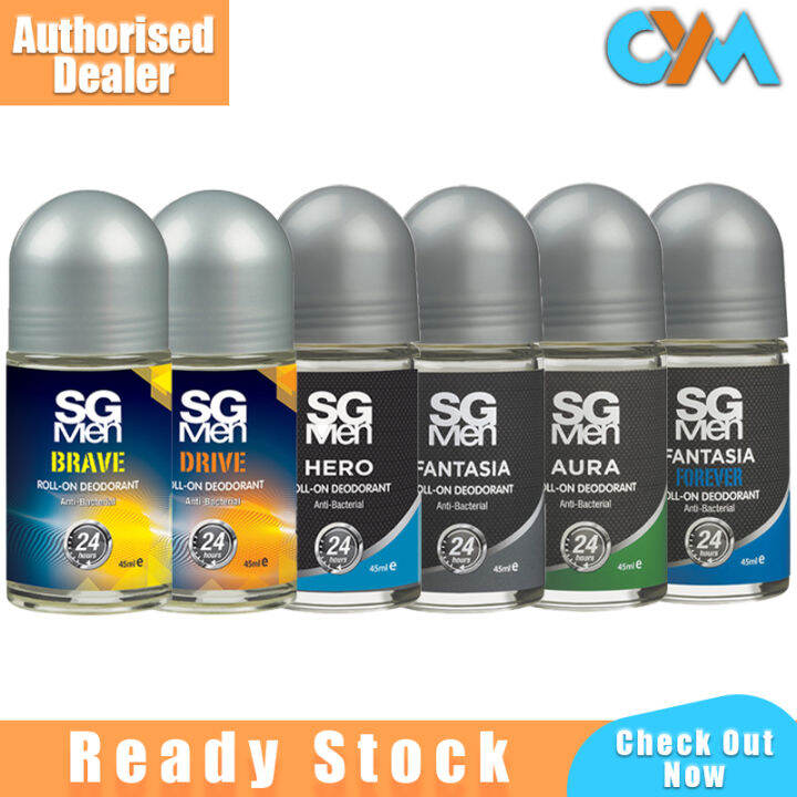 SG Men Deodorant Roll On 24Hrs Anti Bacterial 45ml Dry Protection