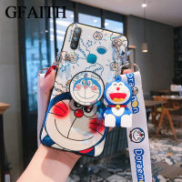 GFAITH เคสโทรศัพท์ผิวนอกเนื้อนิ่ม TPU เคสสำหรับ VIVO 3D Y12 Y15บลูเรย์,เคสเคสที่มีสายคล้องลายโดราเอมอนมีความสุข