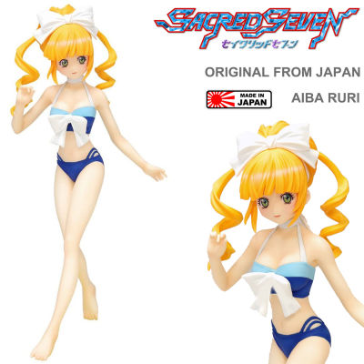Figure ฟิกเกอร์ งานแท้ 100% Wave Sacred Seven ซีเครท เซเว่น ศึกสัตว์ศิลาศักดิ์สิทธิ์ Aiba Ruri รูริ ไอบะ Beach Queens 1/10 ชุดว่ายน้ำ Ver Original from Japan Anime อนิเมะ การ์ตูน มังงะ คอลเลกชัน ของขวัญ Gift New Collection Doll ตุ๊กตา manga Model โมเดล
