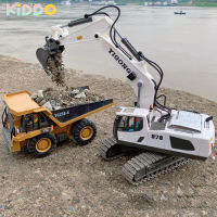 RC รถขุด Dumper Bulldozer 120 2.4กิกะเฮิร์ตซ์11CH RC รถบรรทุกวิศวกรรมยานพาหนะของเล่นเพื่อการศึกษาสำหรับเด็กที่มีแสงเพลงของขวัญ