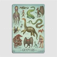 Cryptids Cryptozoology Species Metal Sign Pub Party Decoration Wall Plaque Tin Sign Posters Bar Wine Tools