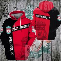 （ALL IN STOCK XZX）  Liverpool fashion hoodie 3D print hoodie men and women casual hoodie outdoor sports football shirt 02  (Free customized name logo for private chat, can be changed with or without zipper)