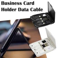 Multifunctional Business Card Holder Data Cable All-in-one Mobile Charging Bracket Box Adapter Card Phone Set Cable L3K3