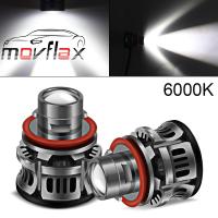 MovFlax ไฟตัดหมอกซีนอนสีขาว6000K 2ชิ้น,พร้อมโปรเจกเตอร์9005/9006/H8/H9/H11 LED หลอดไฟตัดหมอก3570อัพเกรดหลอดไฟไฟตัดหมอกไฟ DRL