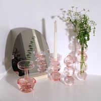 Creative glass bubble vase art color transparent cute ins wind decoration homestay living room table wine glass