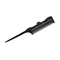 Tail Comb Fine Tooth Black Plastic Pointed Hairstyle Tools Rose Flower Pattern Hairdressing Hair Stylist Salon Combs