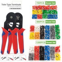 Crimper Tools Kit With Boxed Tubular Terminal HSC8 6-4A 6-6A Crimping Sleeve Terminal Ferrule Insulated Cable Wire Connector Set Electrical Circuitry