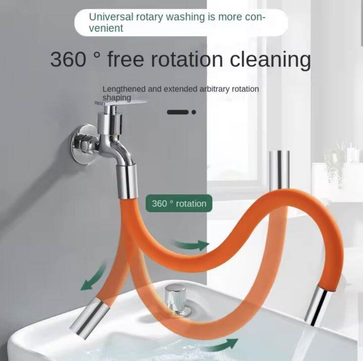Bathroom Faucet Extender With 360° Rotation And Bendable Tube Lazada PH