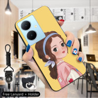 เคสโทรศัพท์สำหรับ Vivo V29 5G Y78 5G Y78 + 5G สายคล้องแหวนใส่นิ้วการ์ตูนคู่รักน่ารักพยากรณ์โทรศัพท์สวยเด็กผู้หญิงเด็กผู้ชายกันกระแทกเคสโทรศัพท์ป้องกัน TPU ซิลิโคนนิ่มฝาครอบด้านหลัง