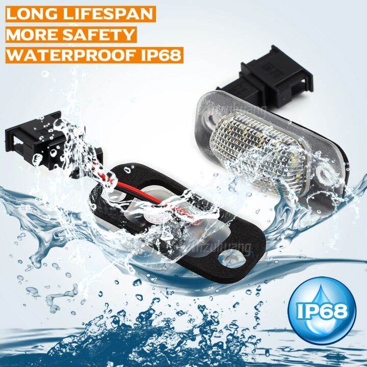 ไฟป้ายทะเบียน-led-2ชิ้นสำหรับ-mk3กอล์ฟ-vw-โปโล-iii-อสังหาริมทรัพย์โปโลแบบคลาสสิกสำหรับที่นั่ง-coidoba-6k-cordoba-vario