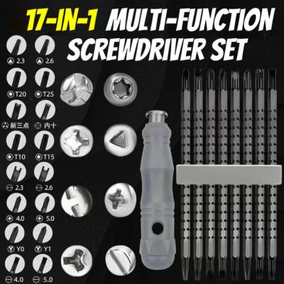 17-in-1 Screwdriver Set Precision Cross Screwdriver Head Double-Head Multi-Function Kit Repair Hand Tool Digital Camera Teardown Screw Nut Drivers