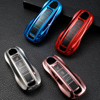 TPU Car Key Cover Case Bag Fob Shell Holder for Porsche Macan 911 Panamera Taycan Protector Accessories