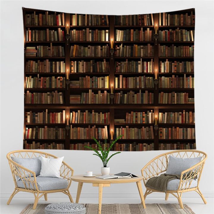 library-bookshelf-bookstore-wall-hanging-leisure-bedroom-wall-blanket-decor-styles-psychedelic-abstract-carpet-cloth-tapestries