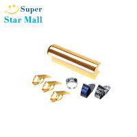 Supermall อุปกรณ์ป้องกันปลายนิ้ว Slider Metal Picks Thumb Celluloid Picks Cat Eye Ring Set อุปกรณ์เครื่องดนตรี