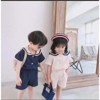 COD SDFGERTYTRRT Korean Children Baby Boys Girls Casual Short Sleeve T-shirt Tops Shorts Costume Set