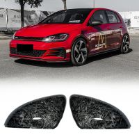 Car Carbon Pattern Side Wing Mirror Cover for Golf 7 MK7 7.5 GTD R GTE VII Cap E-Golf Sportsvan 2013-2019